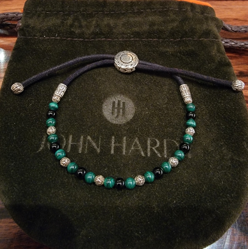 NEW John Hardy Malachite, Black Onyx, Silver Bracelet